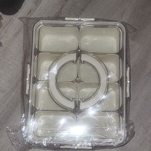 Airtight Food Storage Container with Cream Compartments